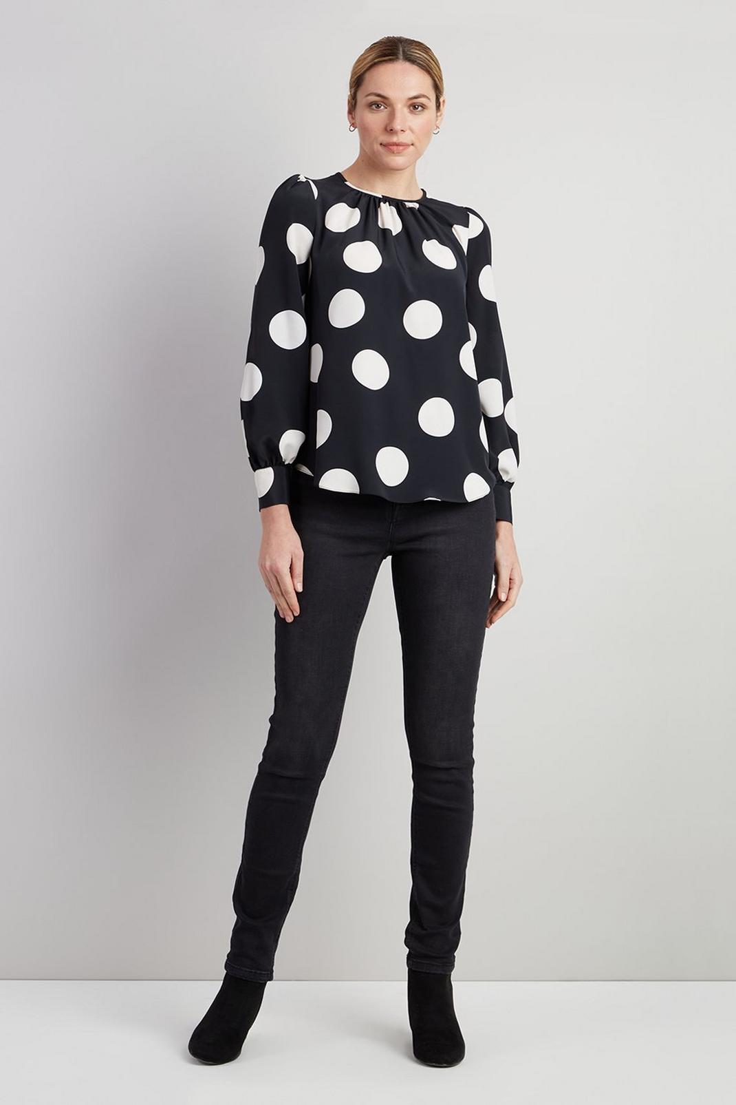 105 Spot Round Neck Blouse image number 2