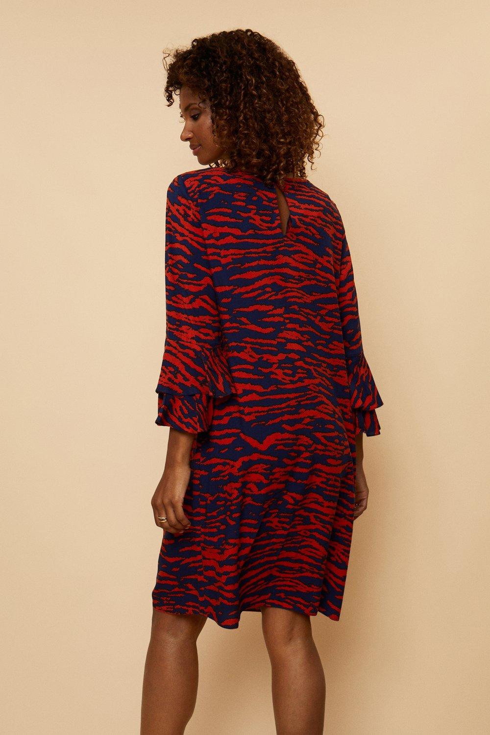 zebra shift dress