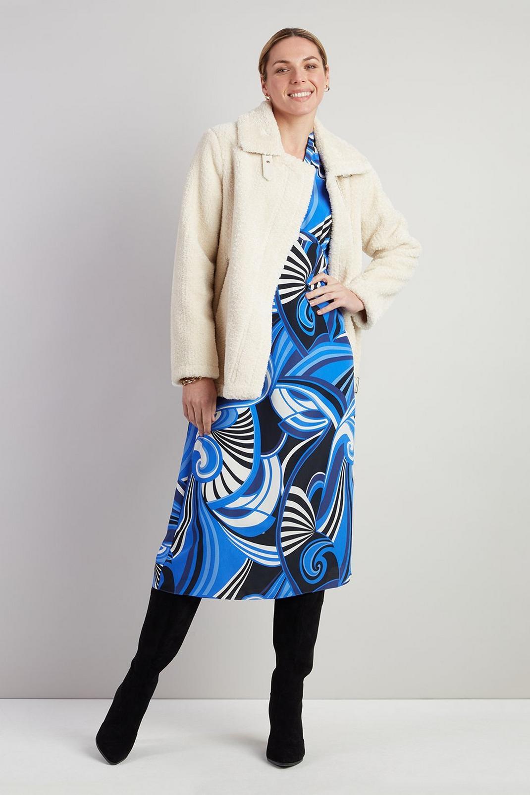 148 Abstract Graphic Print Shirt Dress image number 2