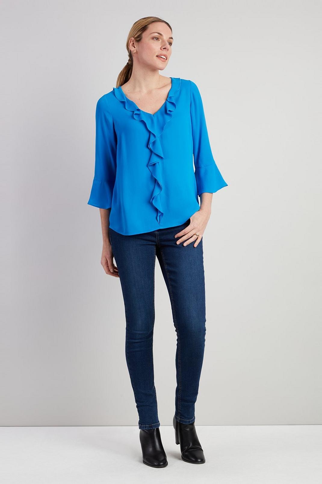 659 Woven Ruffle Blouse image number 2
