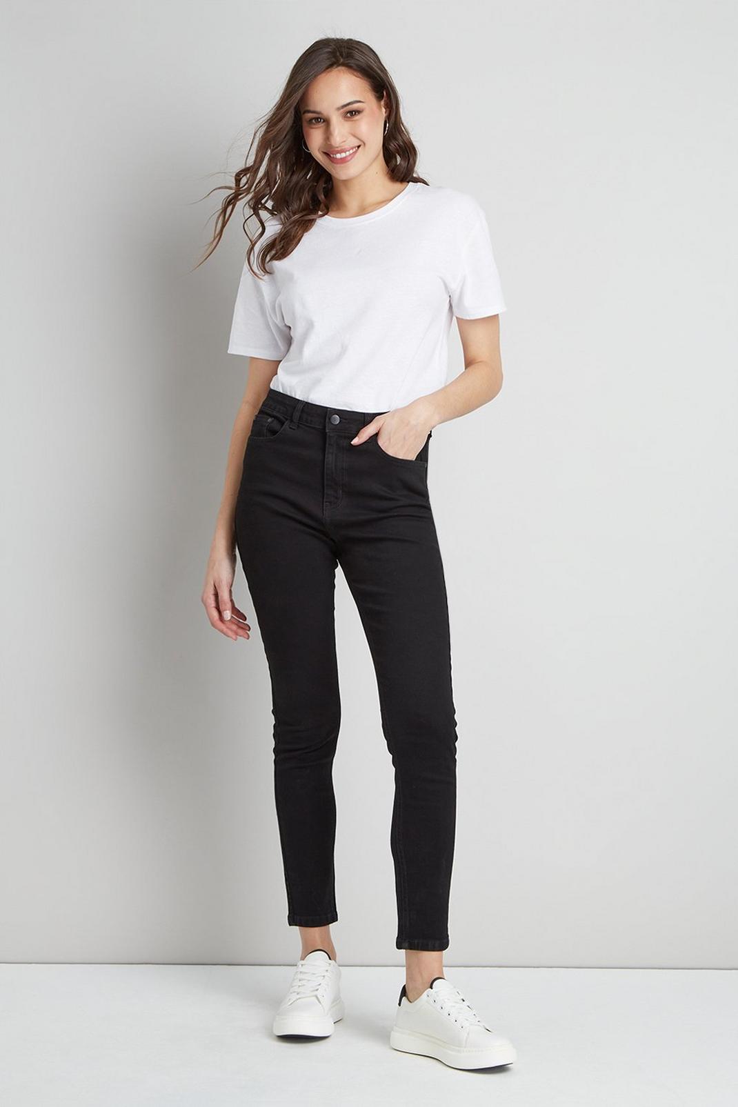Black Tall Ellie Skinny Leg Jeans image number 1