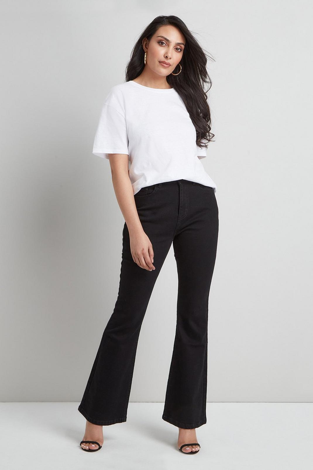 Black Tall Esther Bootcut Jeans image number 1