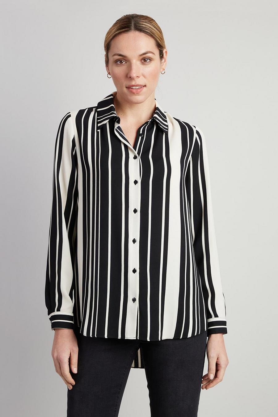 Mono Stripe Button Down Shirt