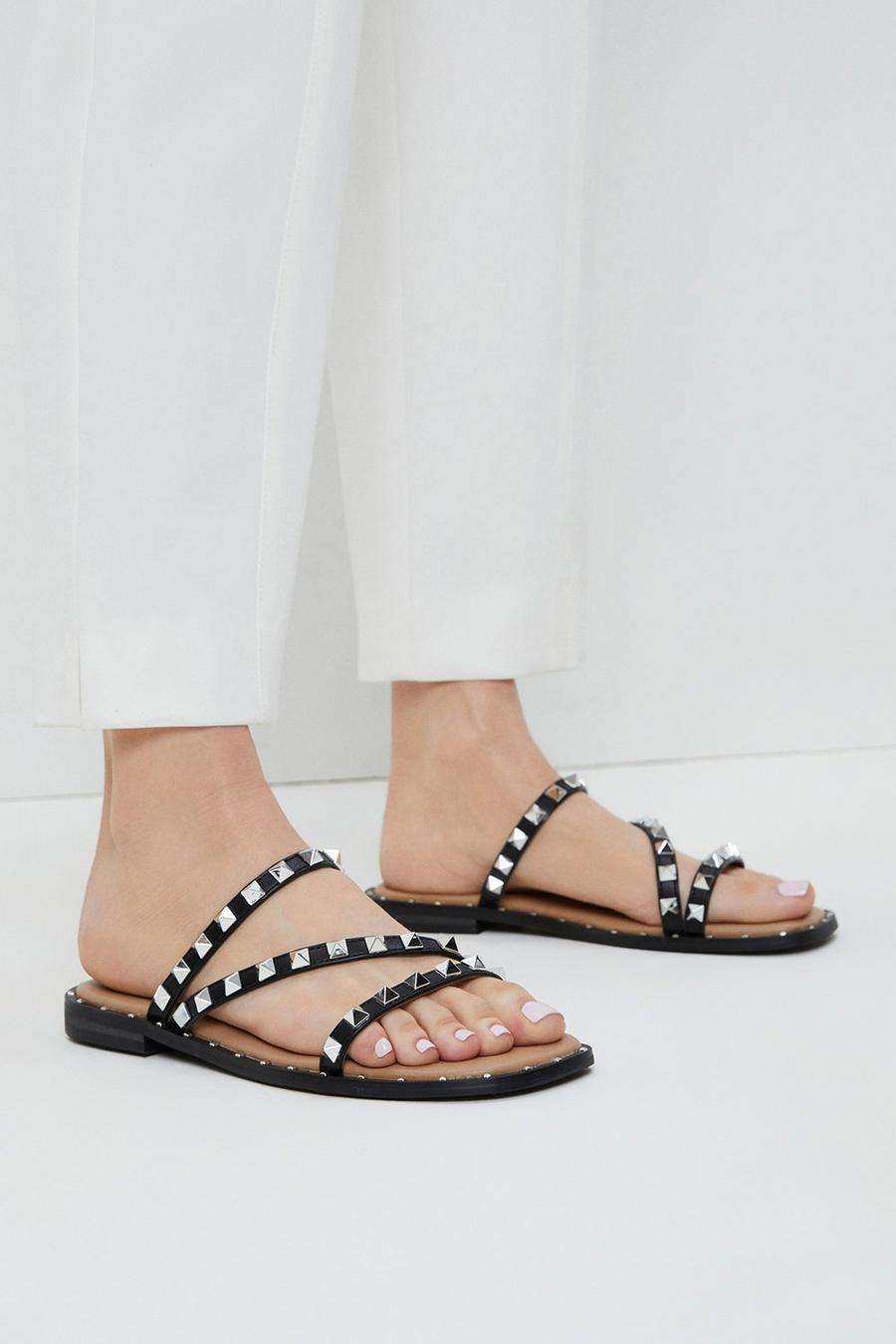 Heidi Studded Flat Sandal