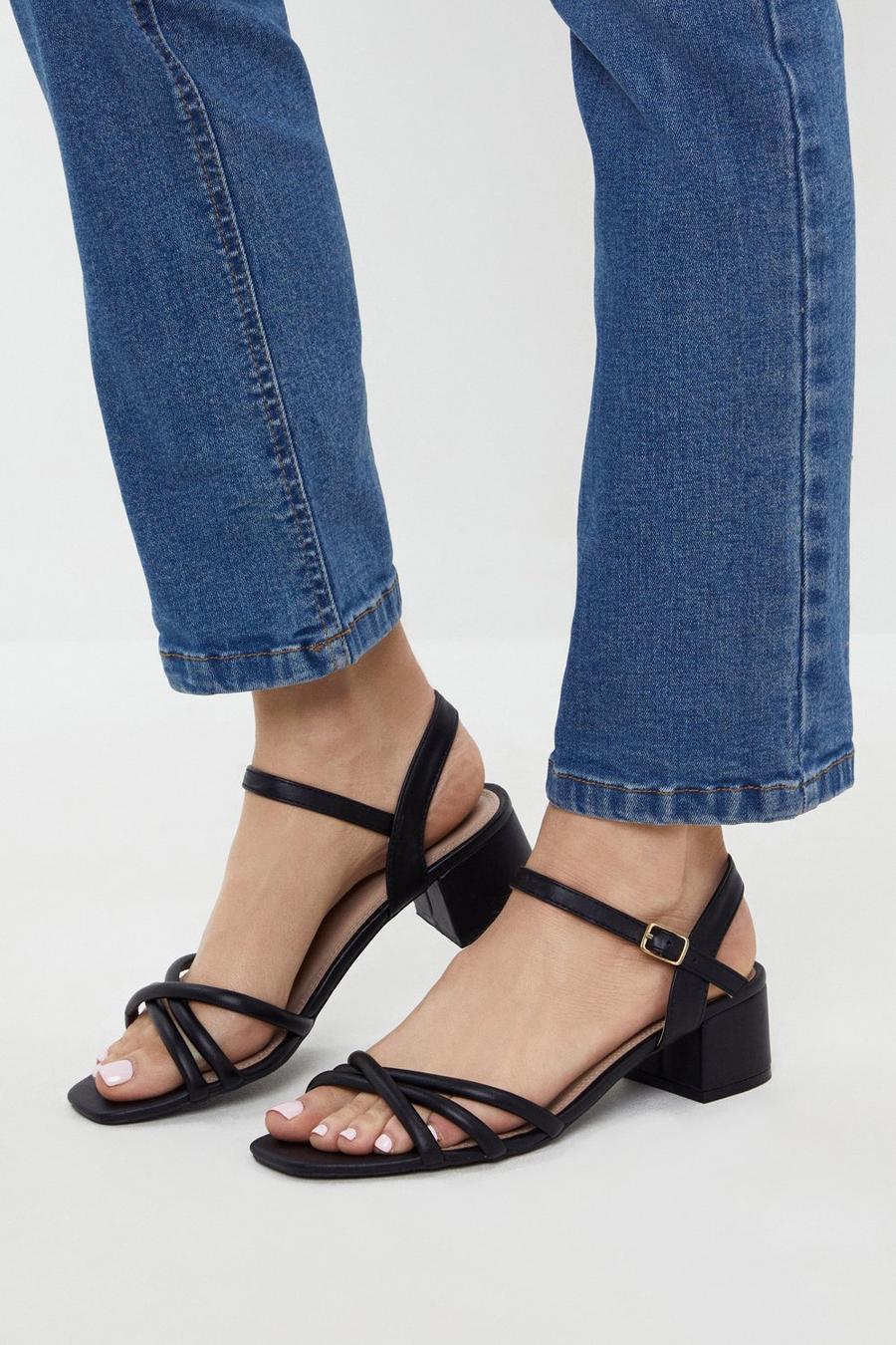 Serenity Low Block Two Part Heeled Sandal