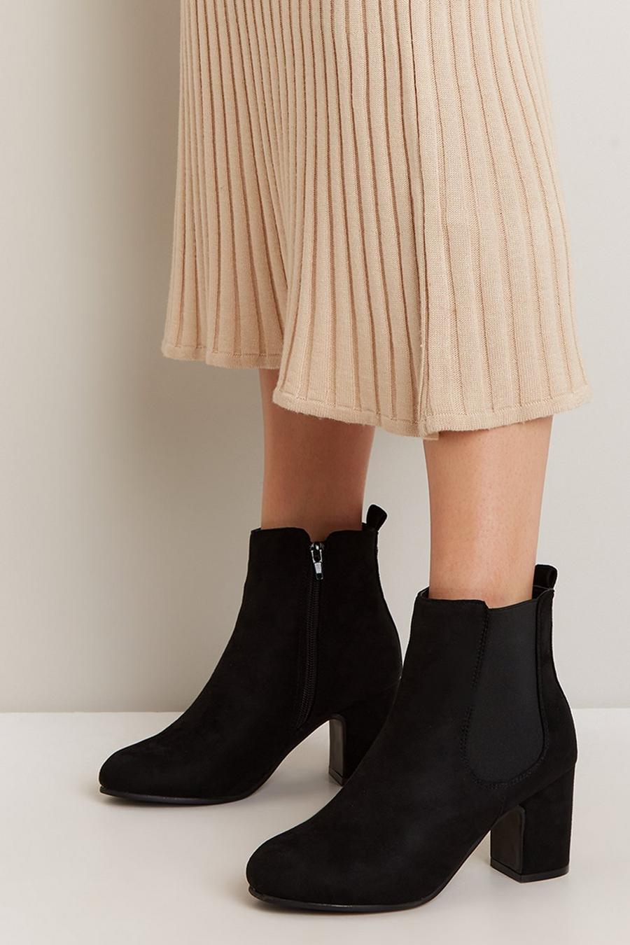 Wide Fit Aliza Heeled Ankle Boot