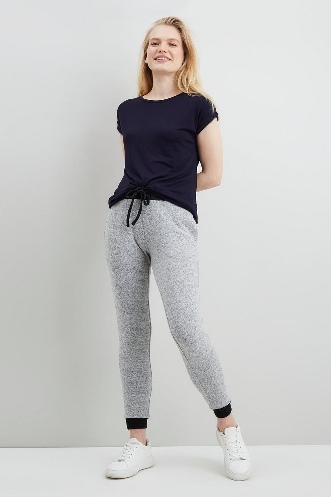 Grey Petite Soft Joggers image number 1