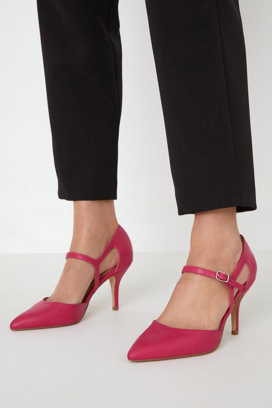 Emily Pointed Buckle Detail Court Shoes