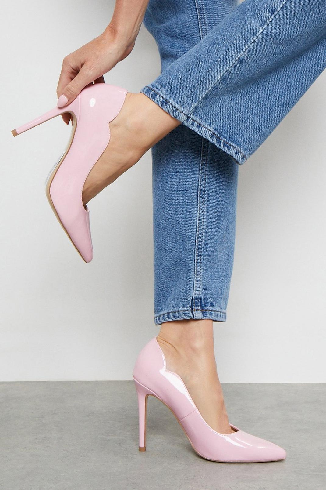 Pink Ella Pointed Court Shoes image number 1