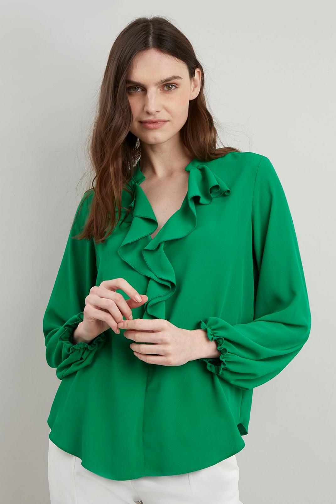 130 Ruffle Front Blouse  image number 2