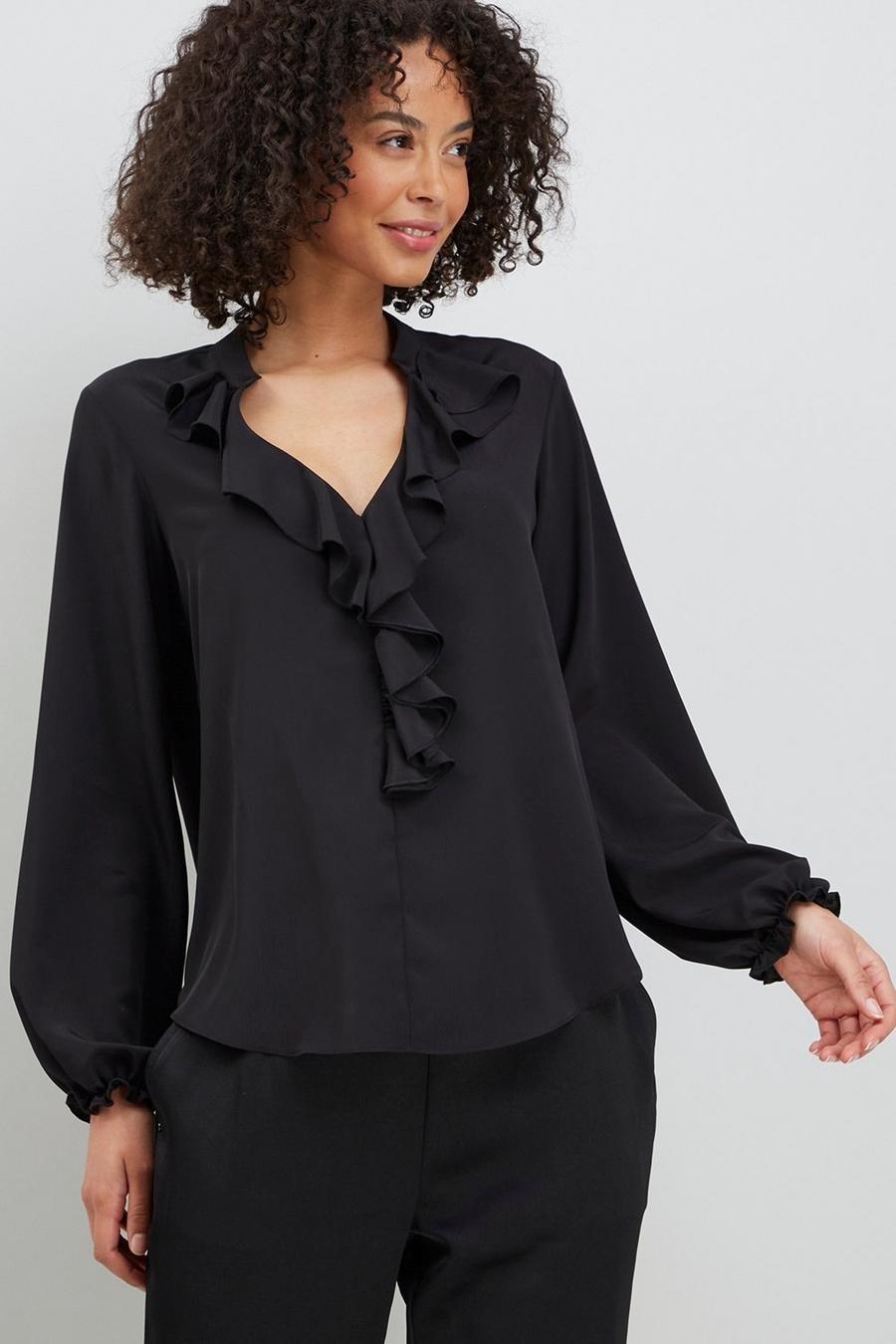Ruffle Front Blouse