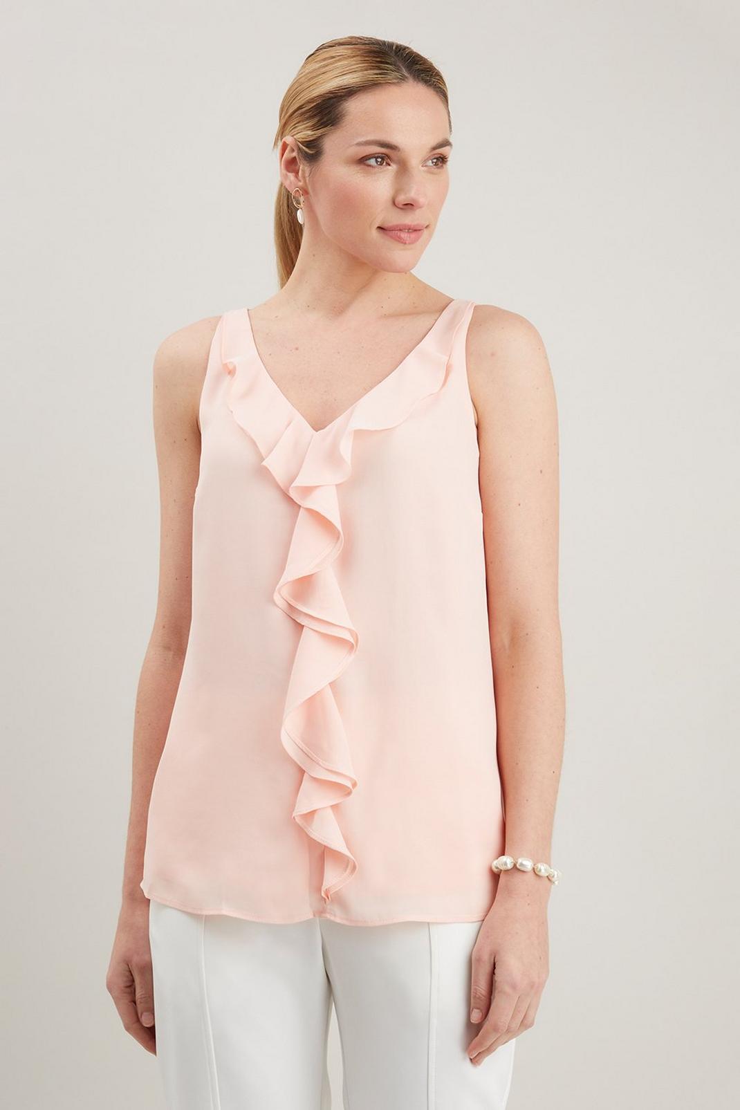 Blush Ruffle Front Cami image number 1