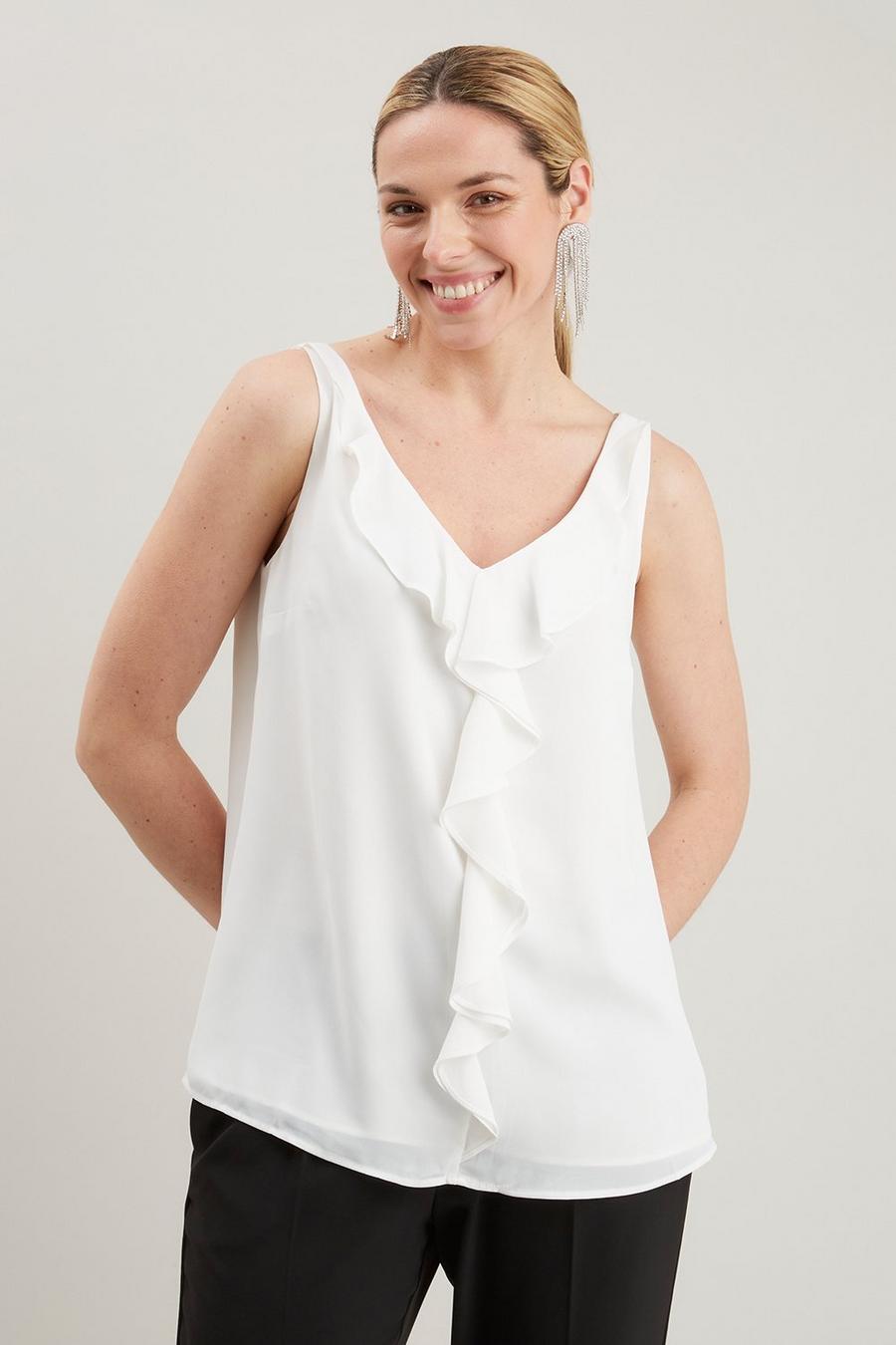 Ruffle Front Cami Top