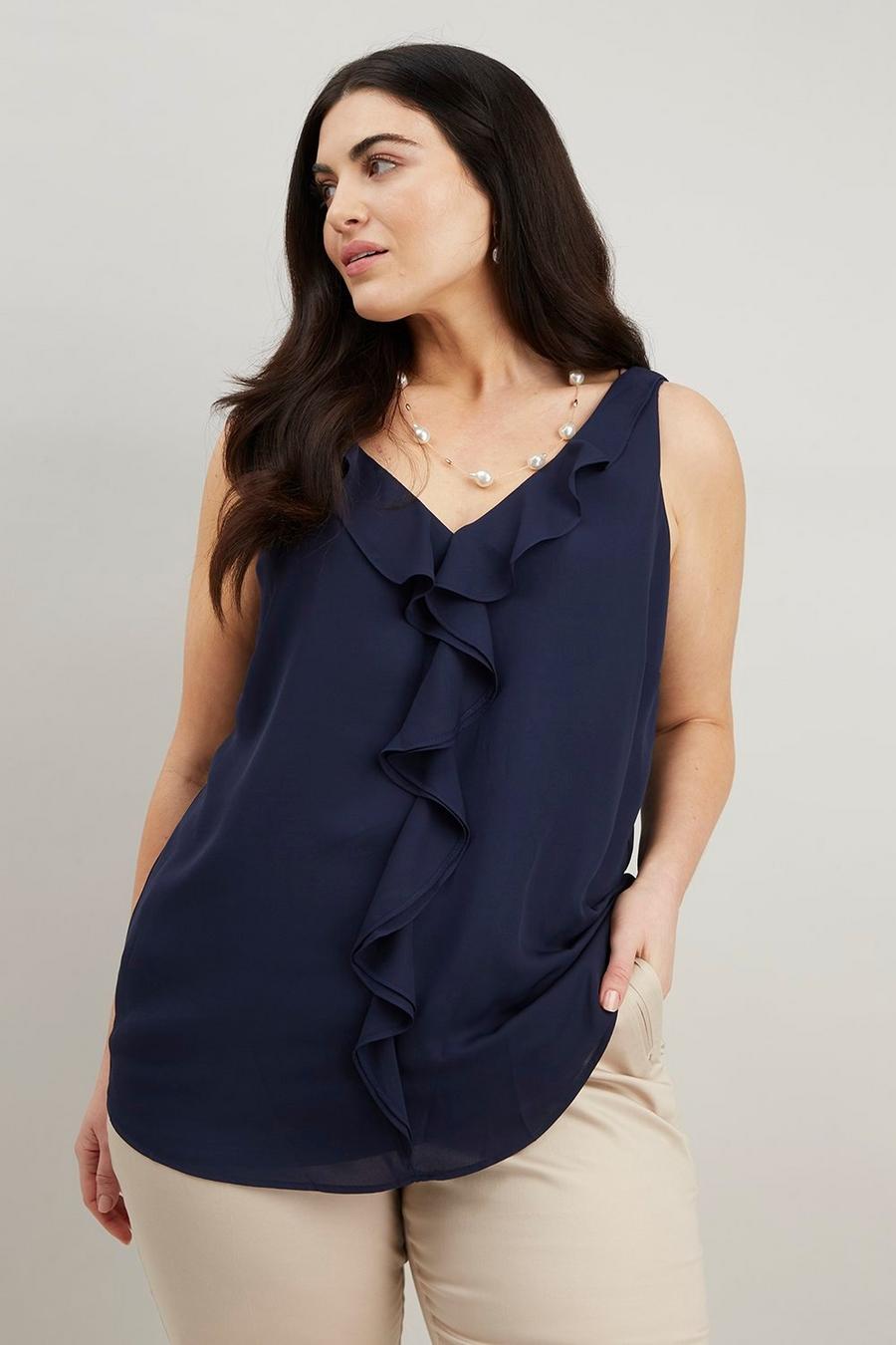Curve Ruffle Front Cami