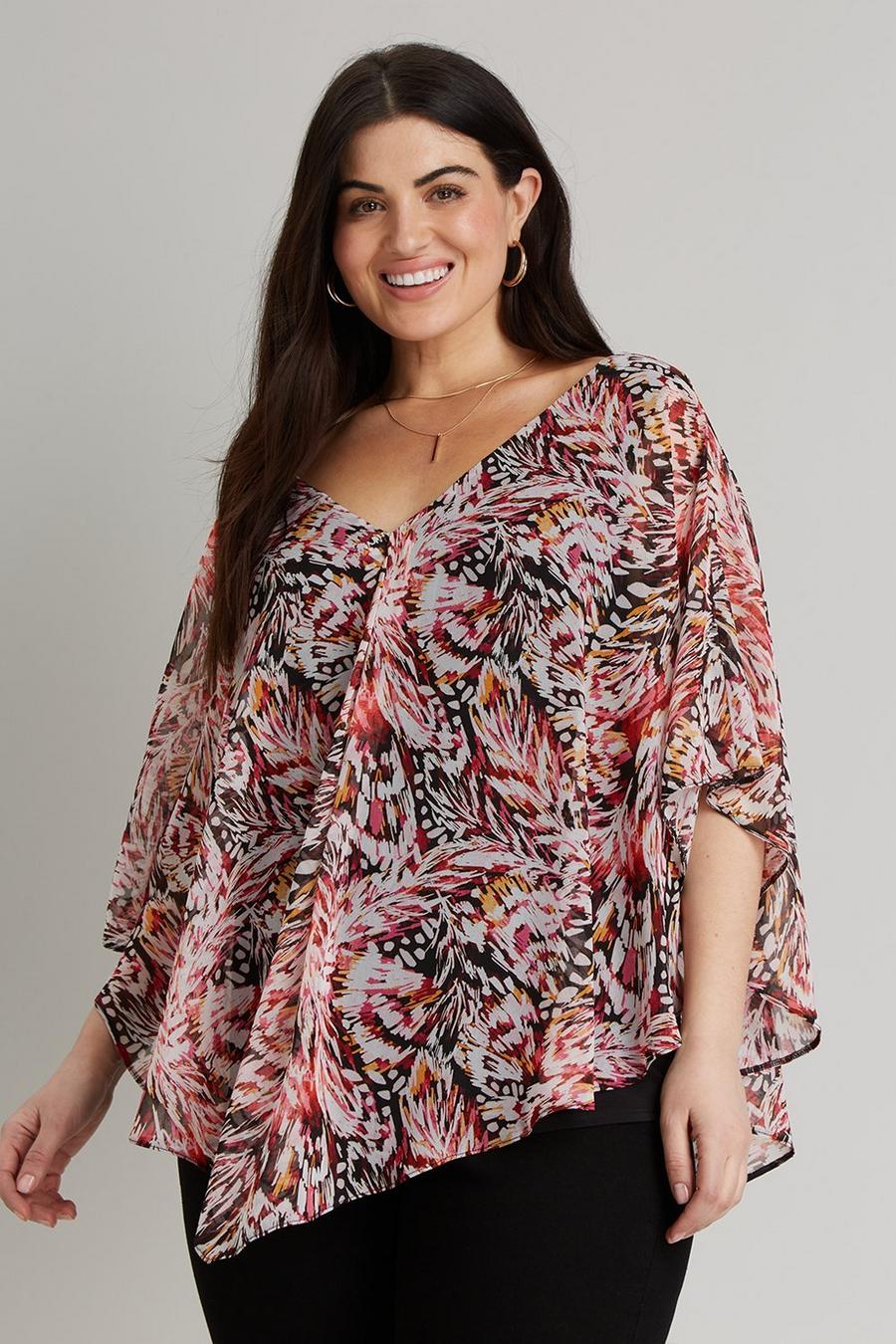 Curve Butterfly Overlay Top