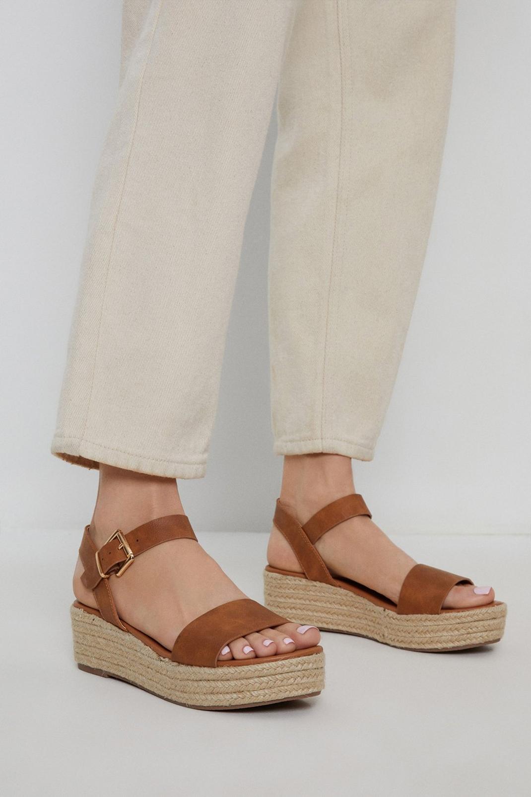 Tan Remi Double Strap Wedge image number 1