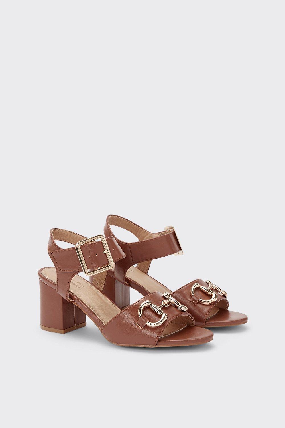 Scarlett Snaffle Detail Heeled Sandals Wallis EU