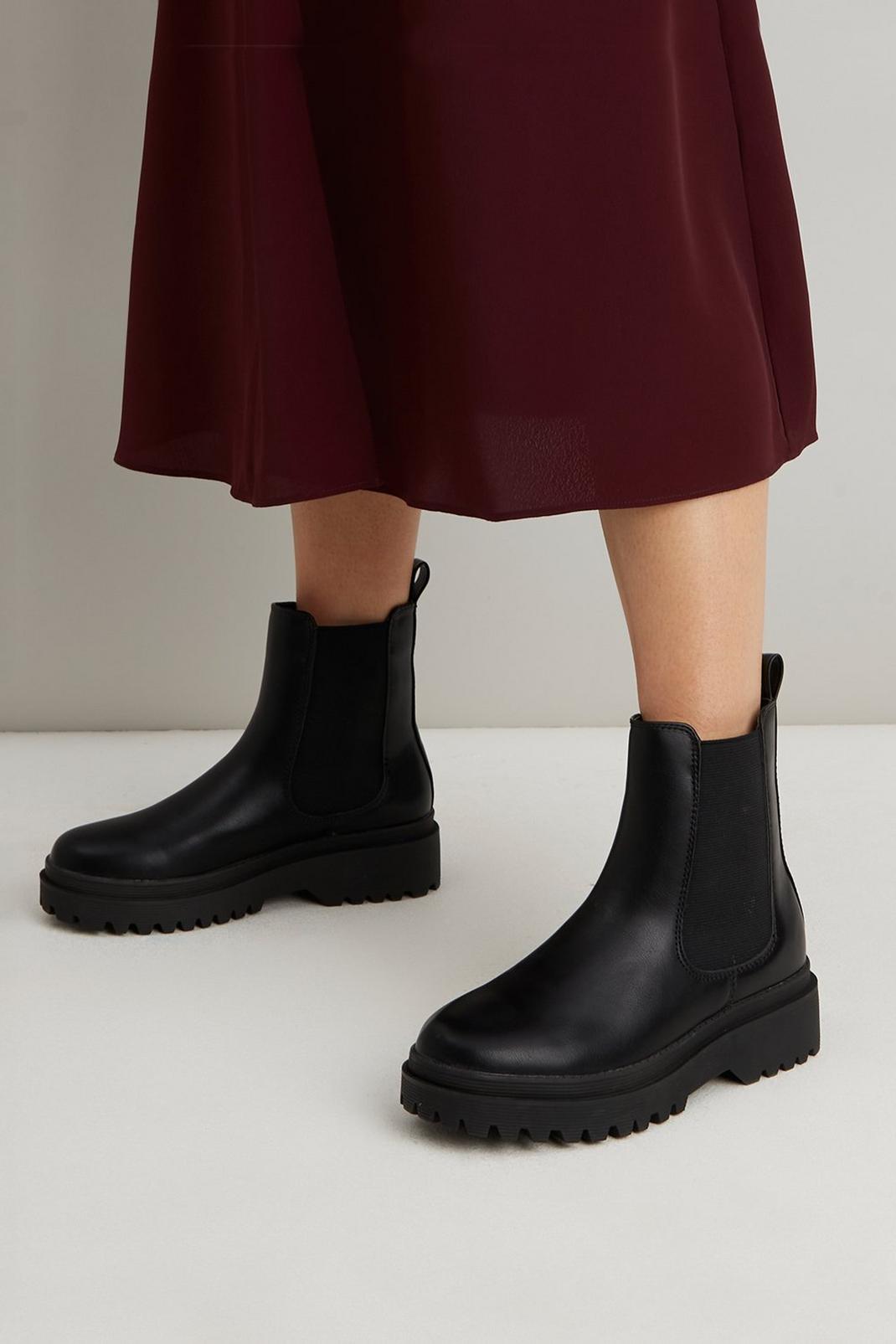 Black Alexi Chunky Chelsea Boot image number 1