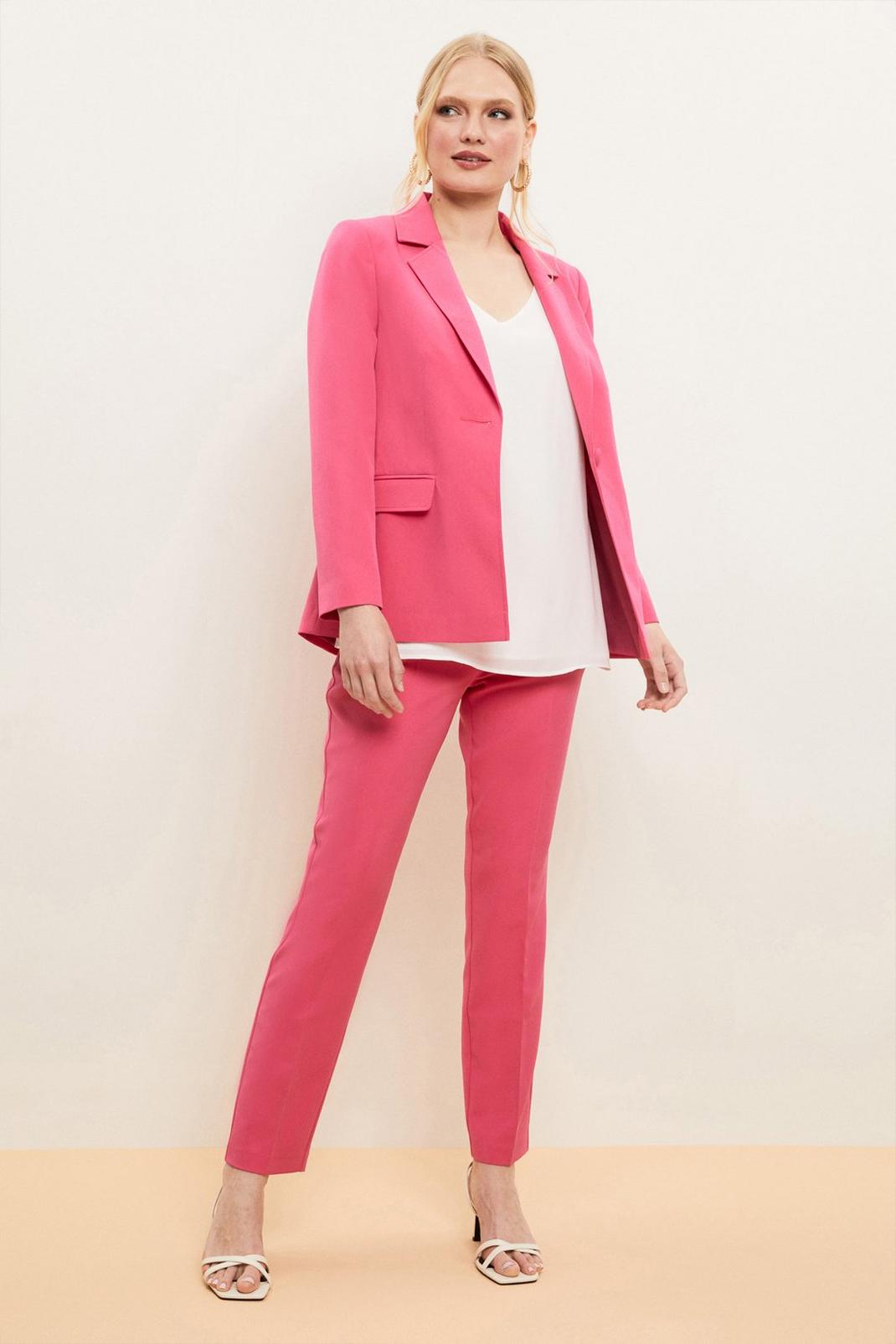 Pink Petite Single Breasted Suit Blazer image number 1