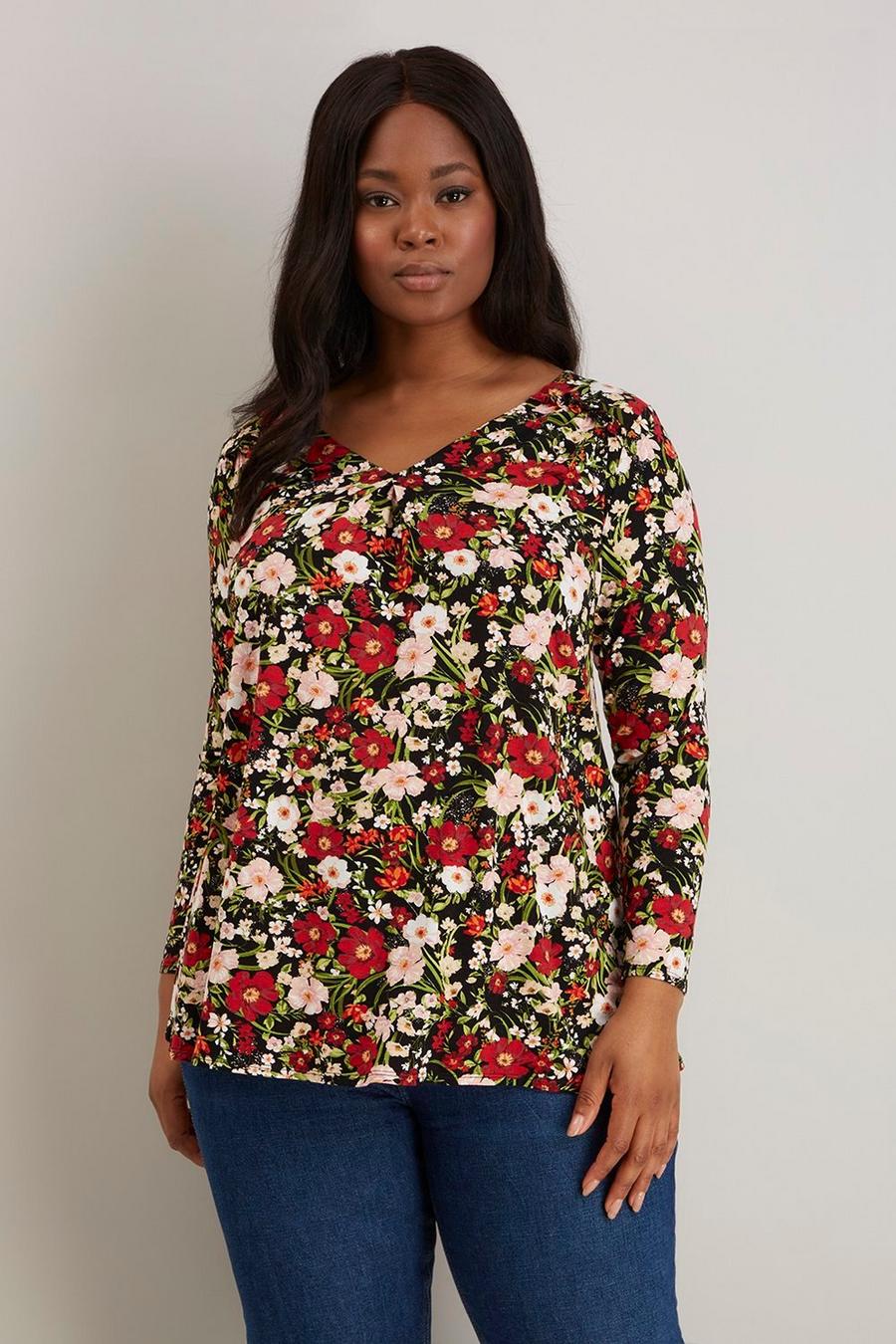 Curve Floral Bloom Jersey Tunic