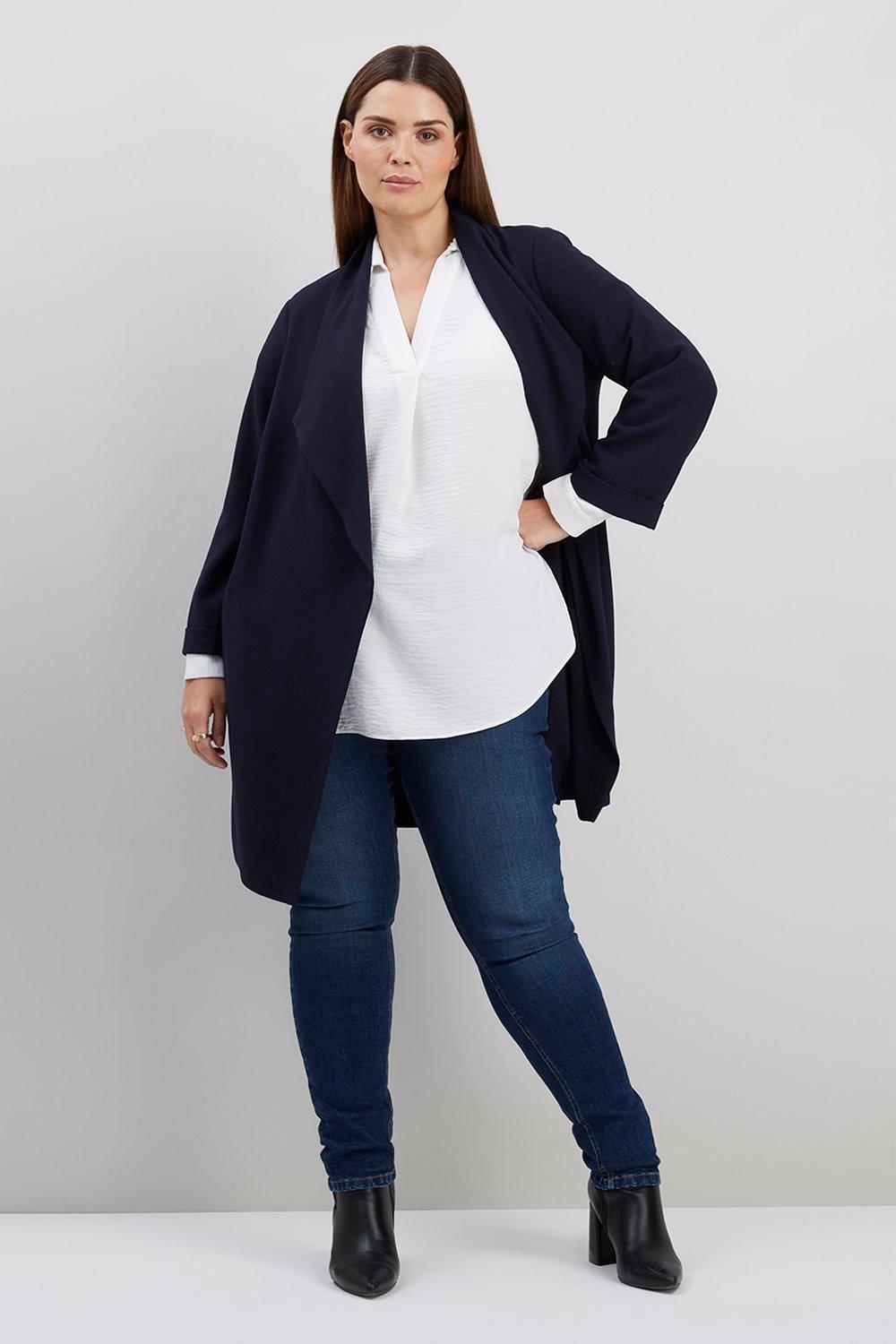 wallis navy waterfall jacket