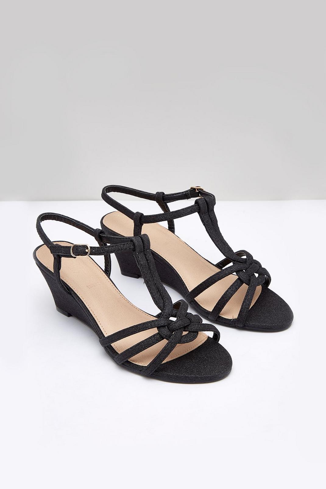 105 Wide Fit Ryder Strappy Low Wedge Sandal image number 2