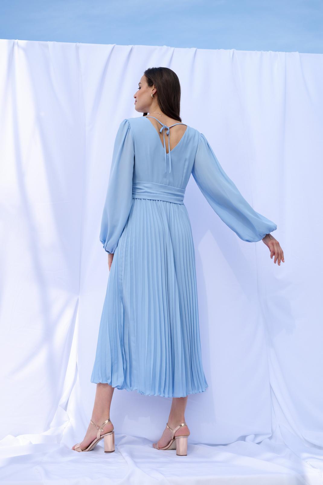 373 Pleated Wrap Maxi Dress image number 2