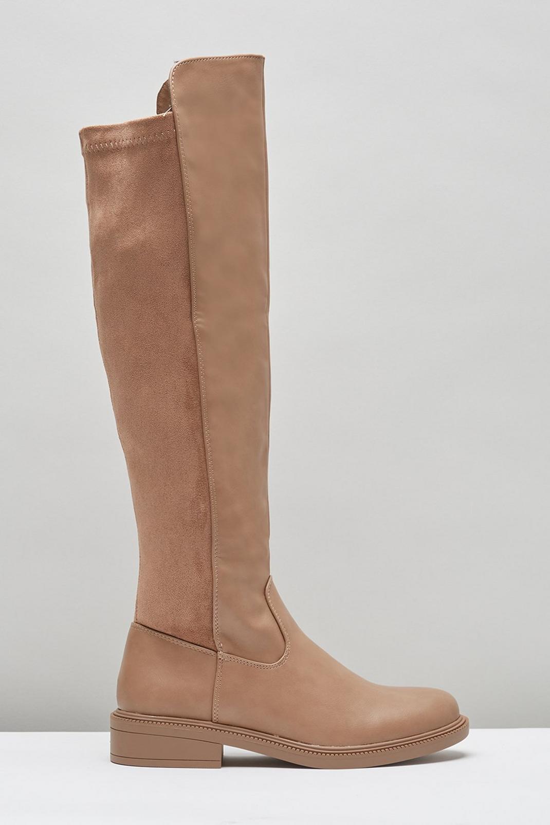Taupe Kaia Over The Knee Riding Boot image number 1