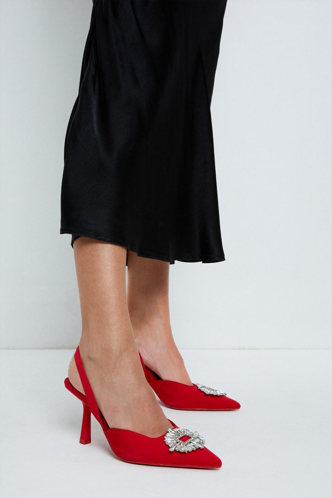 Red Gabriella Slingback Court Shoes image number 1