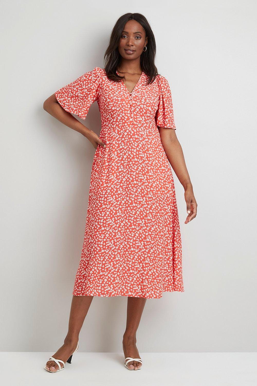 New look red hot sale tea dress