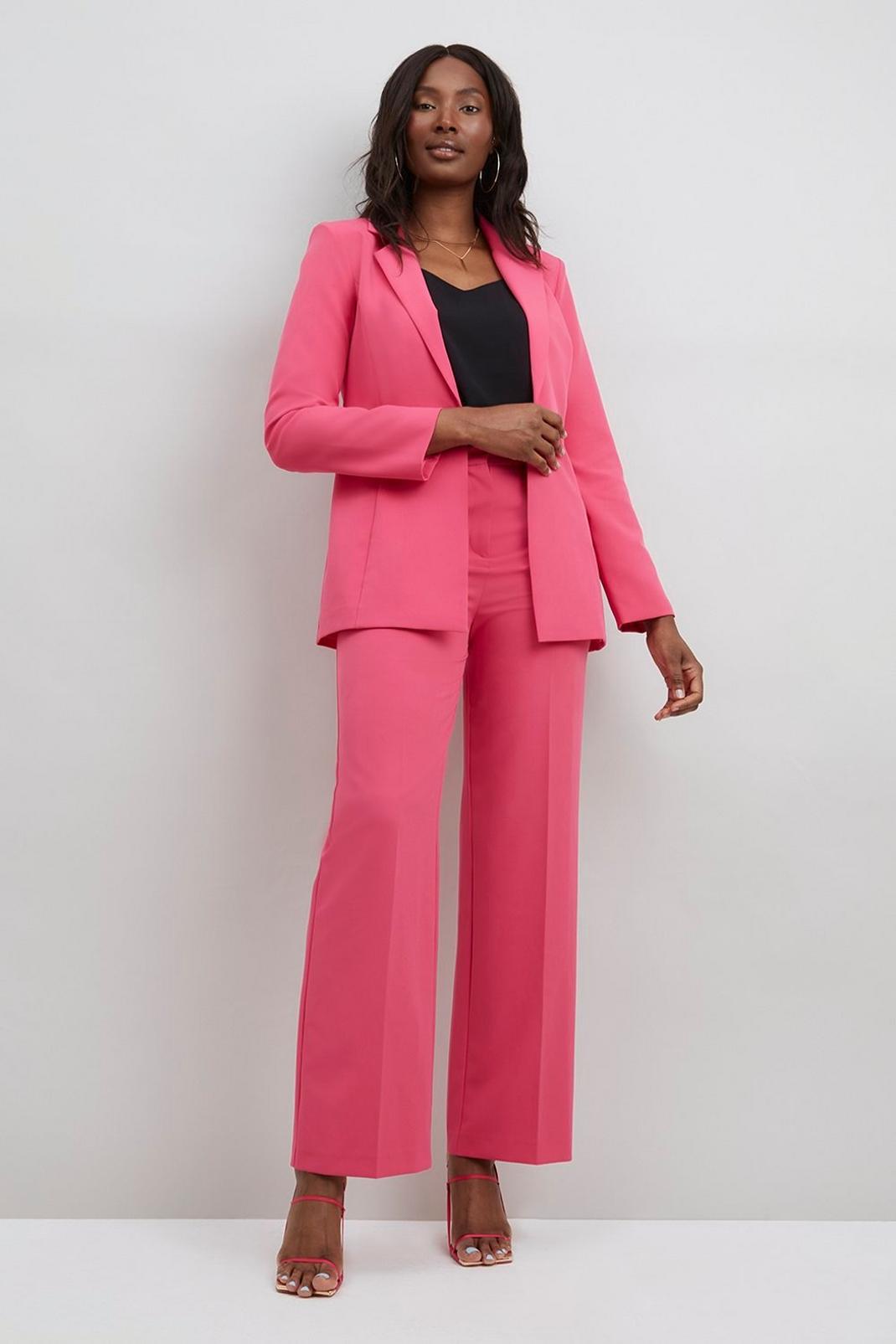 Ladies Pants Suit for Business Casual Long Sleeve Suits Button