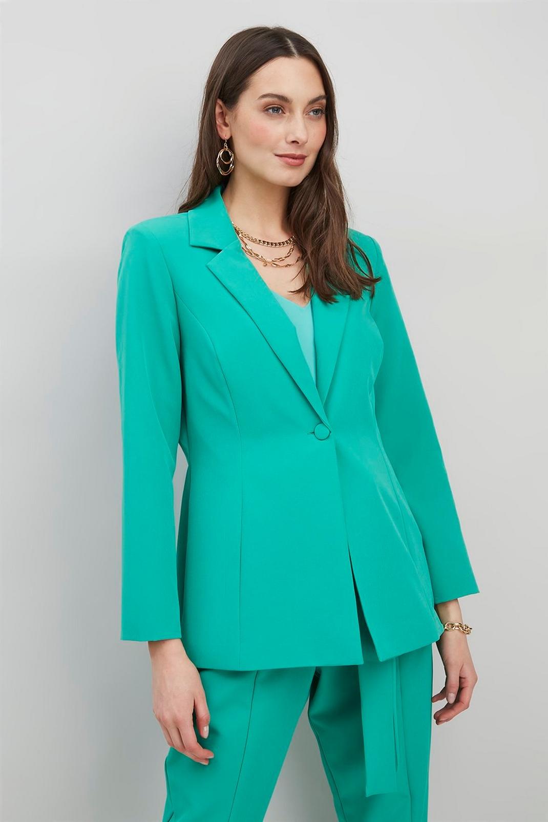 Emerald Green Blazer Jacket image number 1