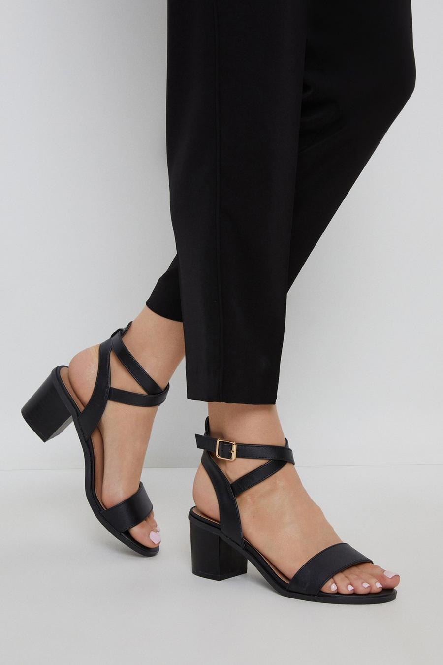 Samme Ankle Strap Detail Heeled Sandals