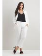 Ivory Petite Tapered Suit Trouser