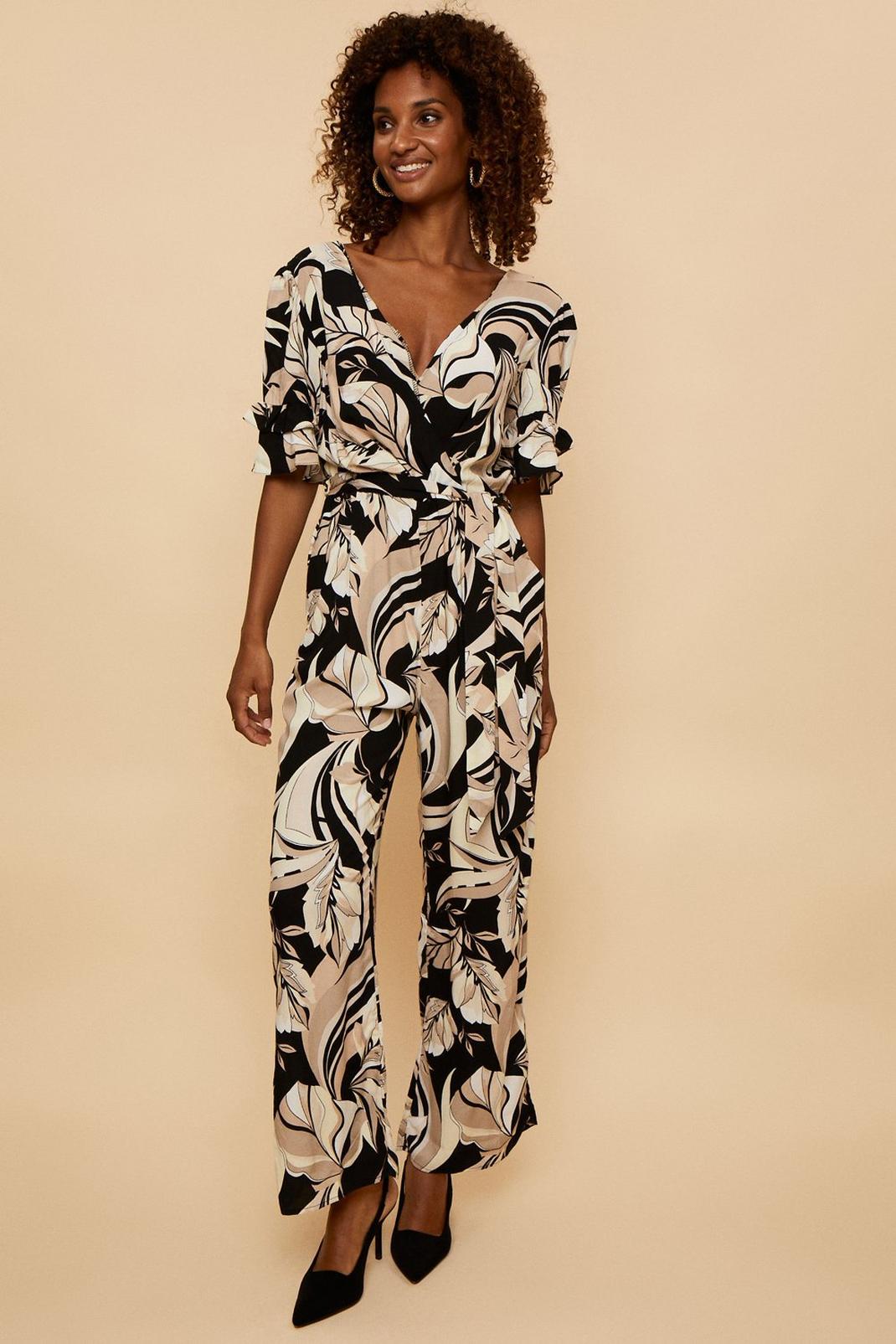 105 Abstract Printed Jumpsuit image number 1
