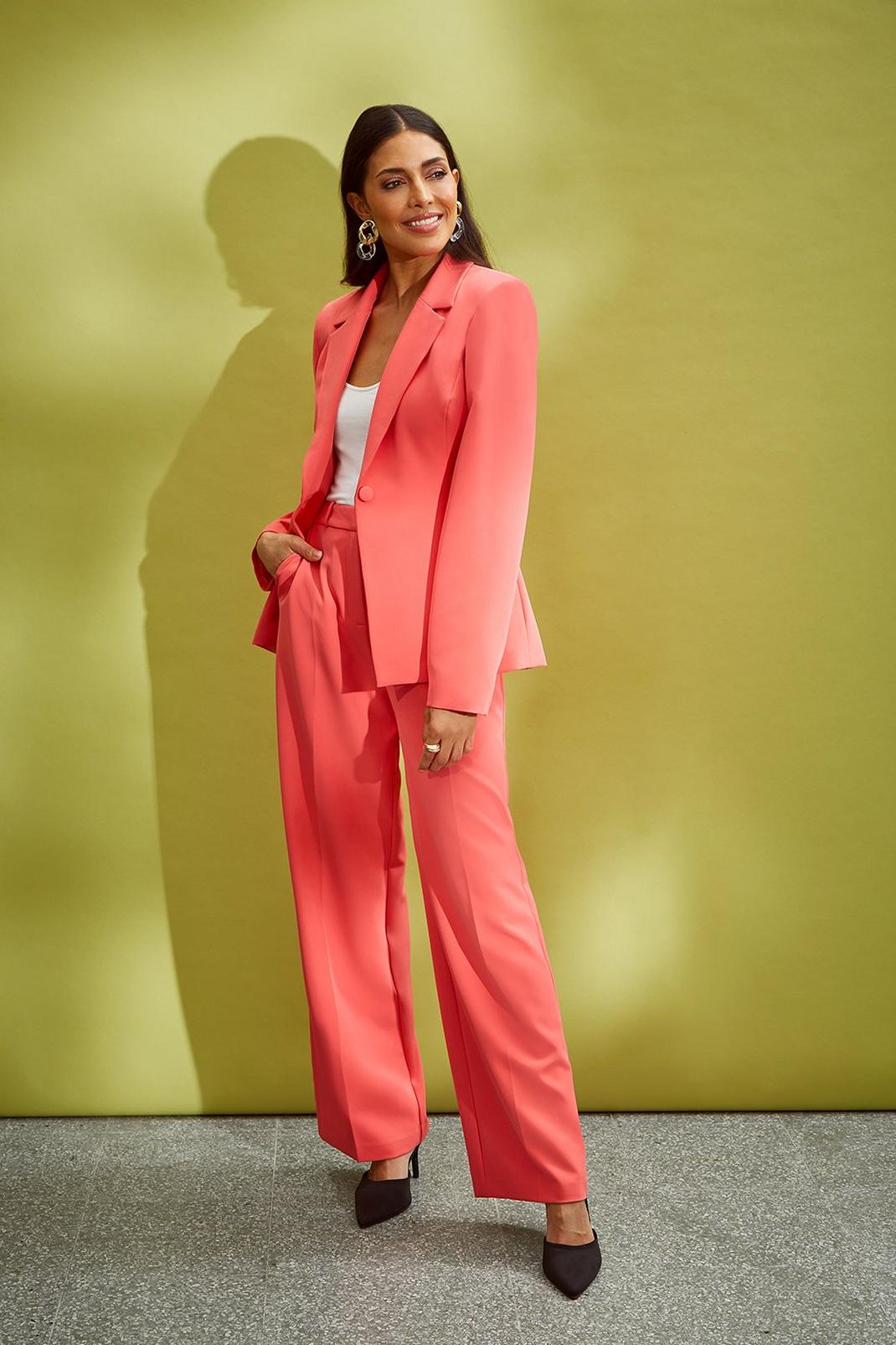 Coral Tapered Suit Trouser image number 1