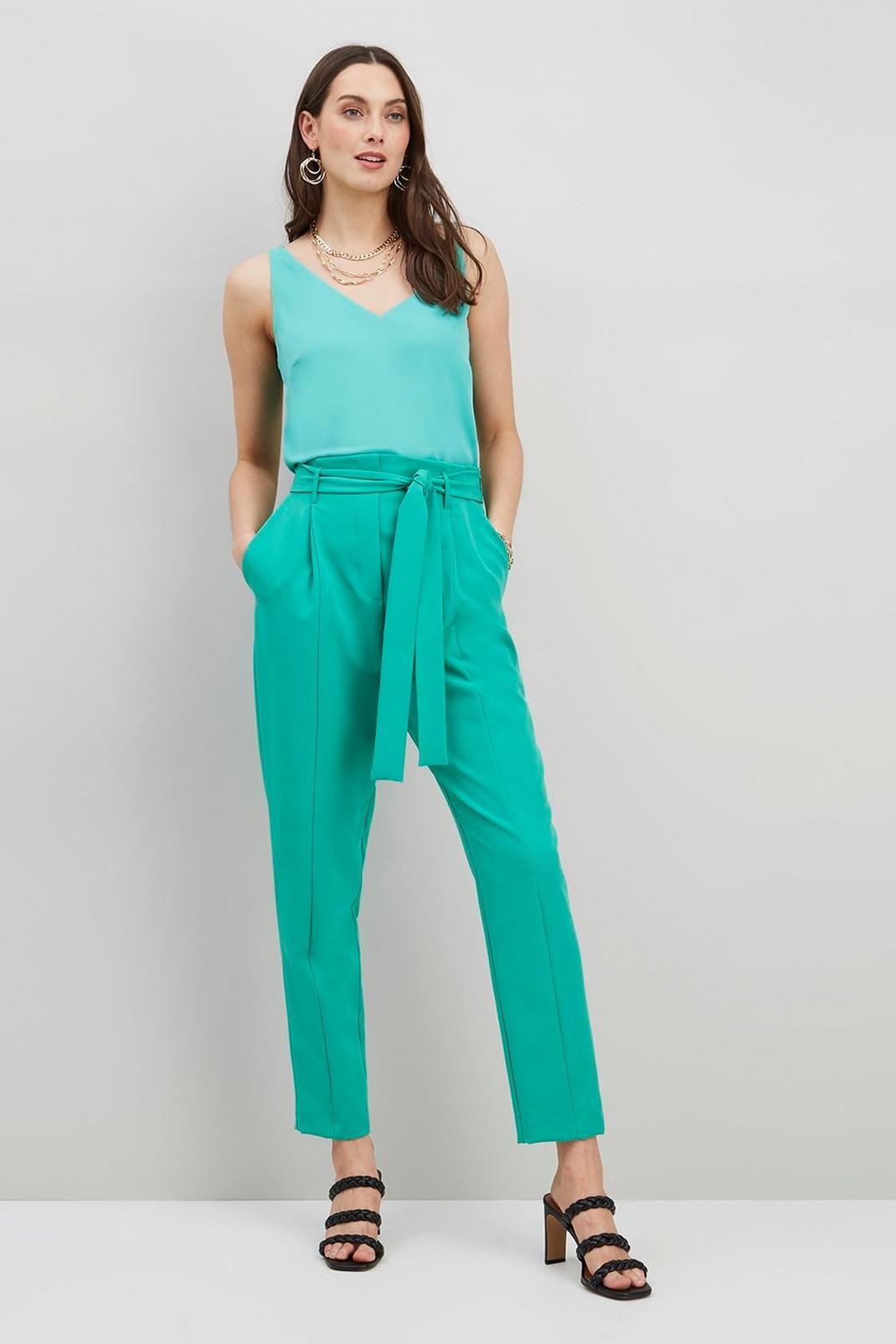 Emerald Tapered Suit Trousers image number 1