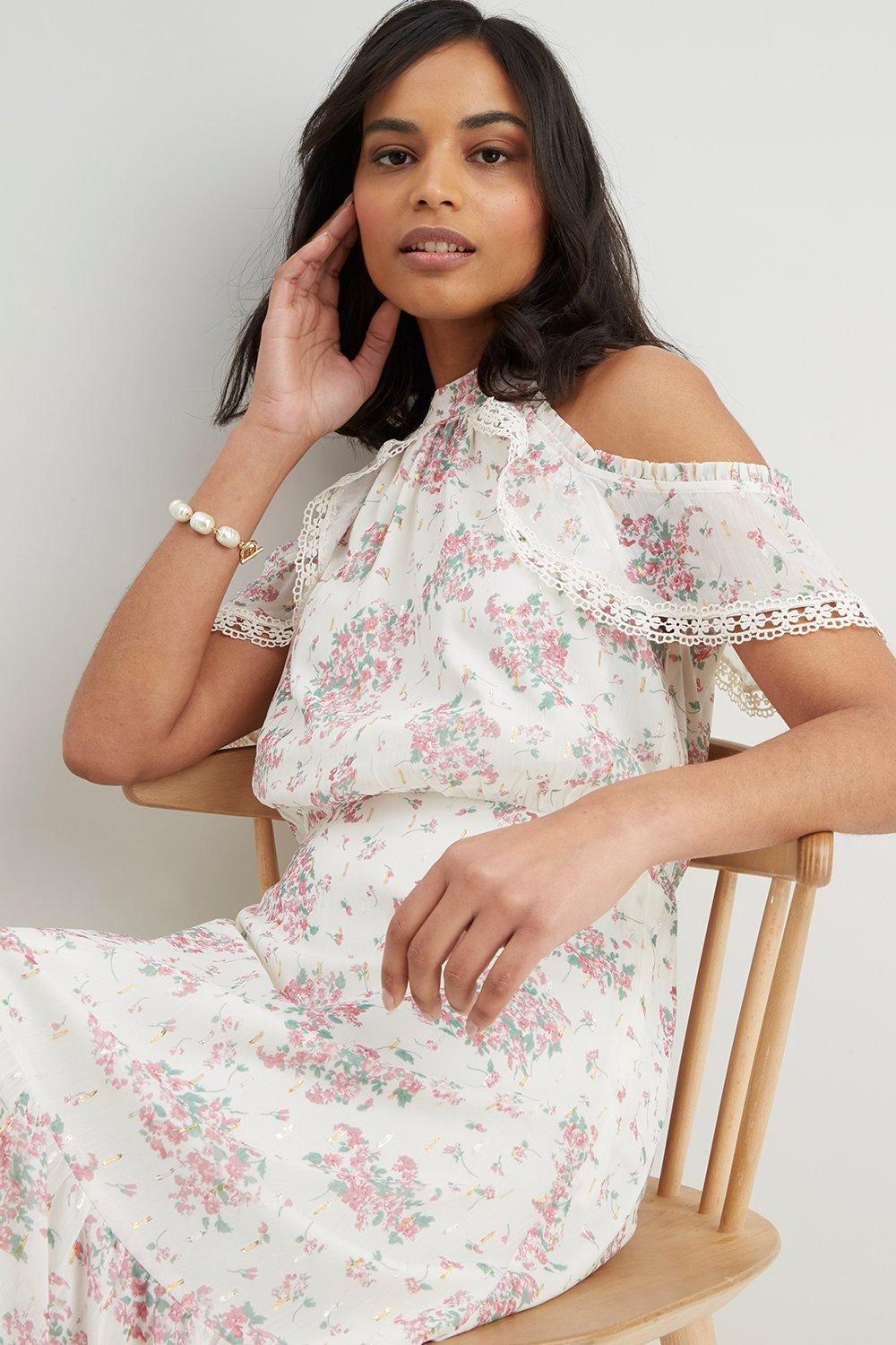 flowery lace dress