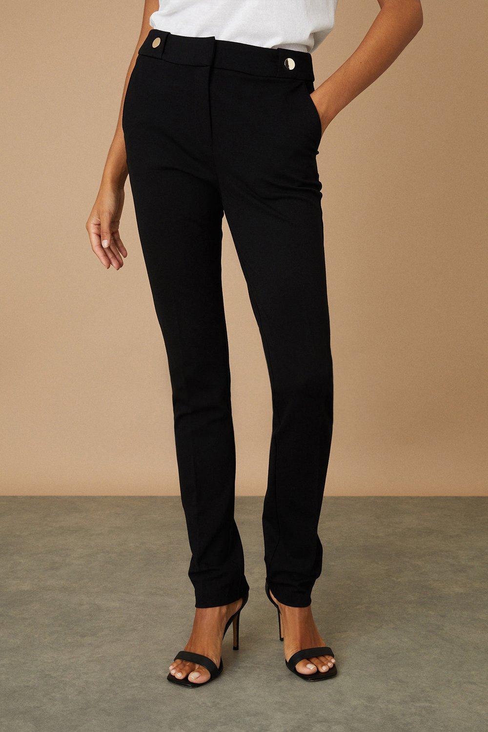 black ponte trousers