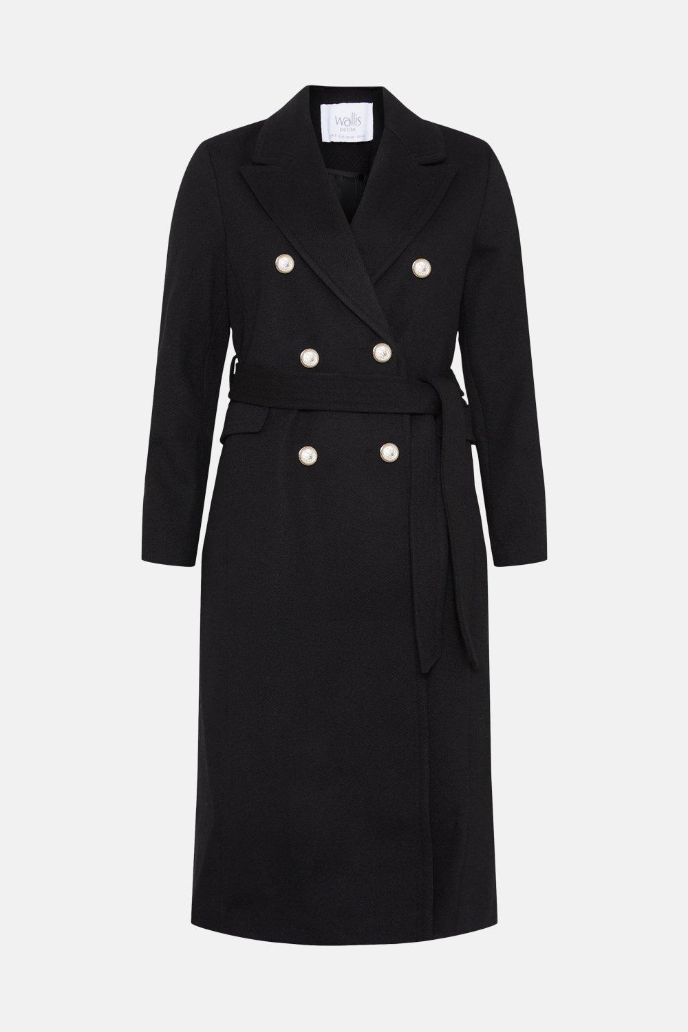 Black Unlined Belted Hooded Coat