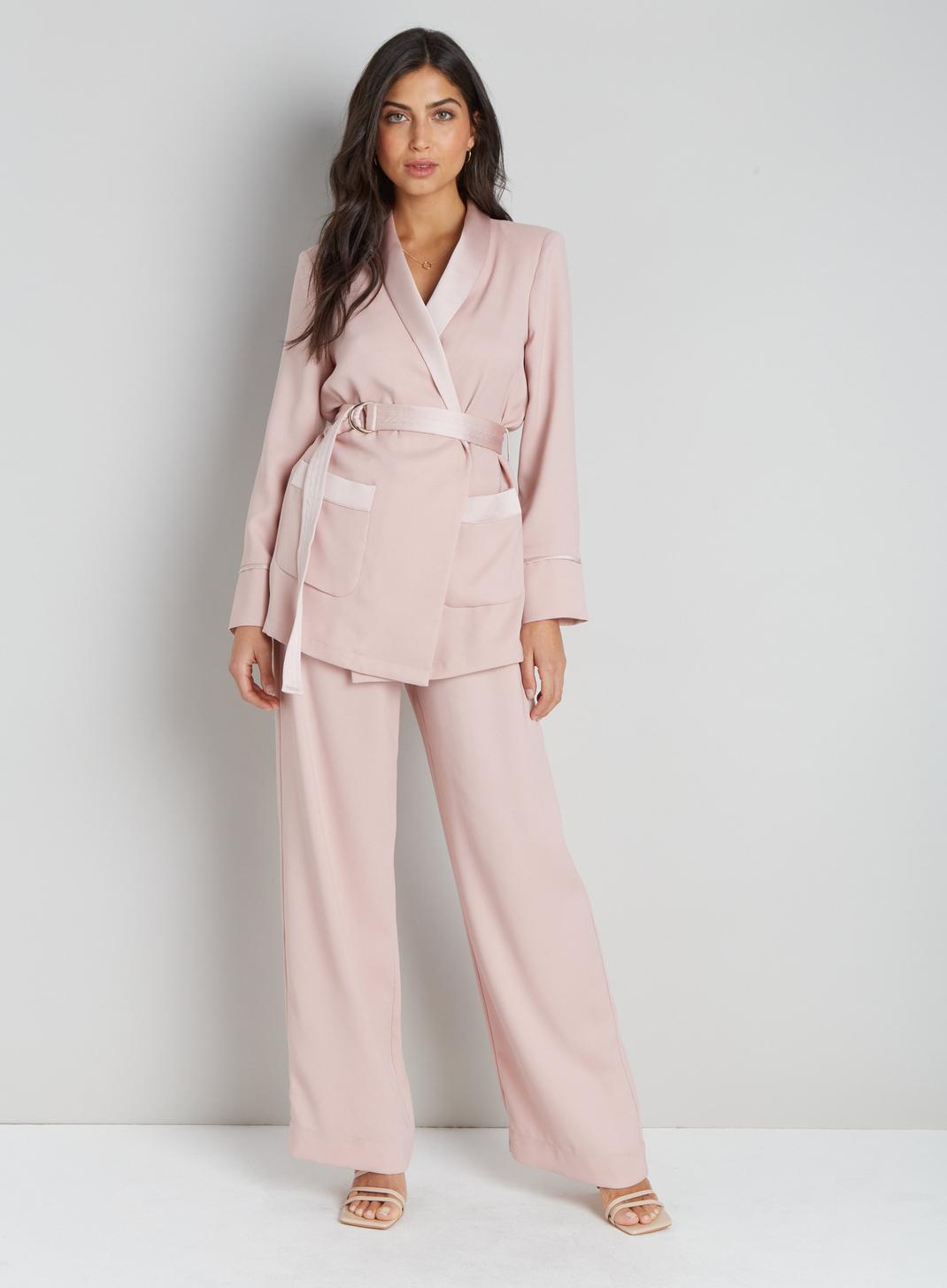 Oyster Satin Suit Trouser image number 1