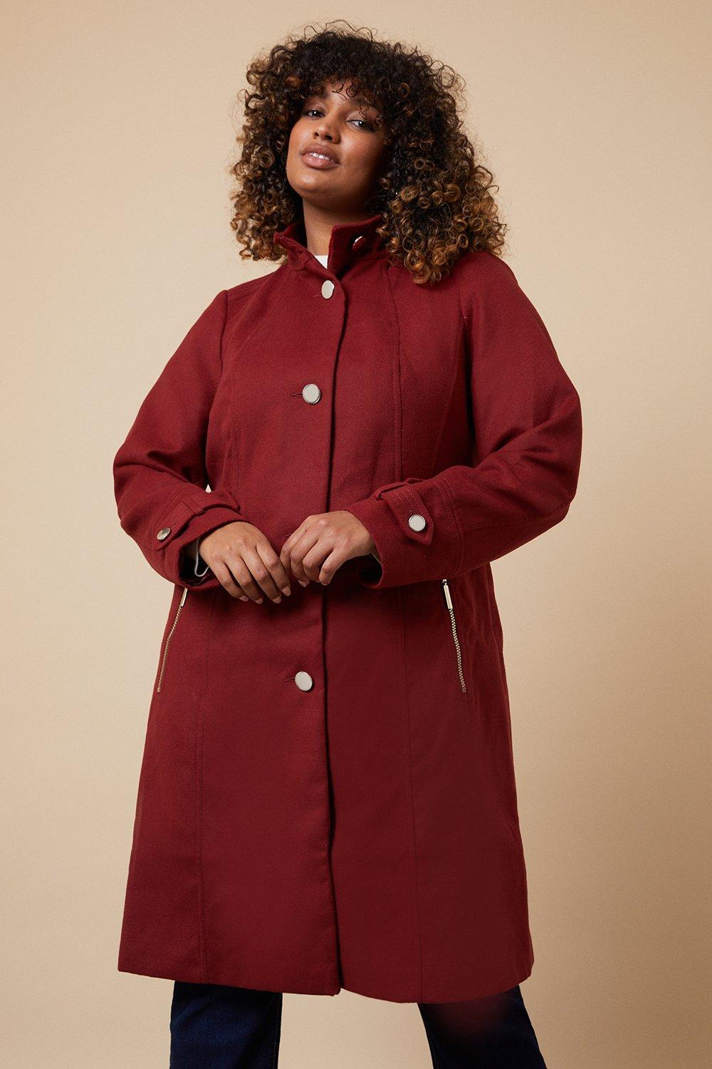 wallis burgundy coat