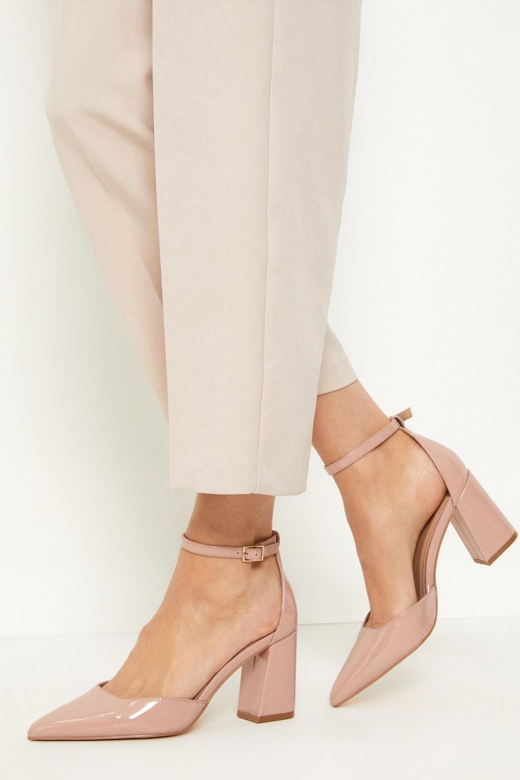 Blush Elena Two Part Pointed Court Shoes image number 1