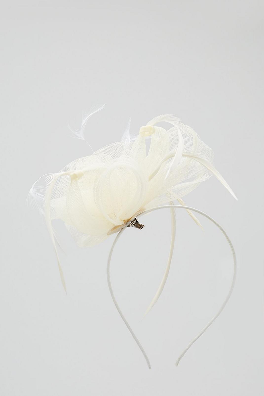 123 Feather And Flower Fascinator image number 2