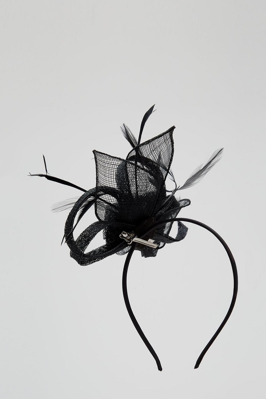 105 Feather And Bow Fascinator image number 2