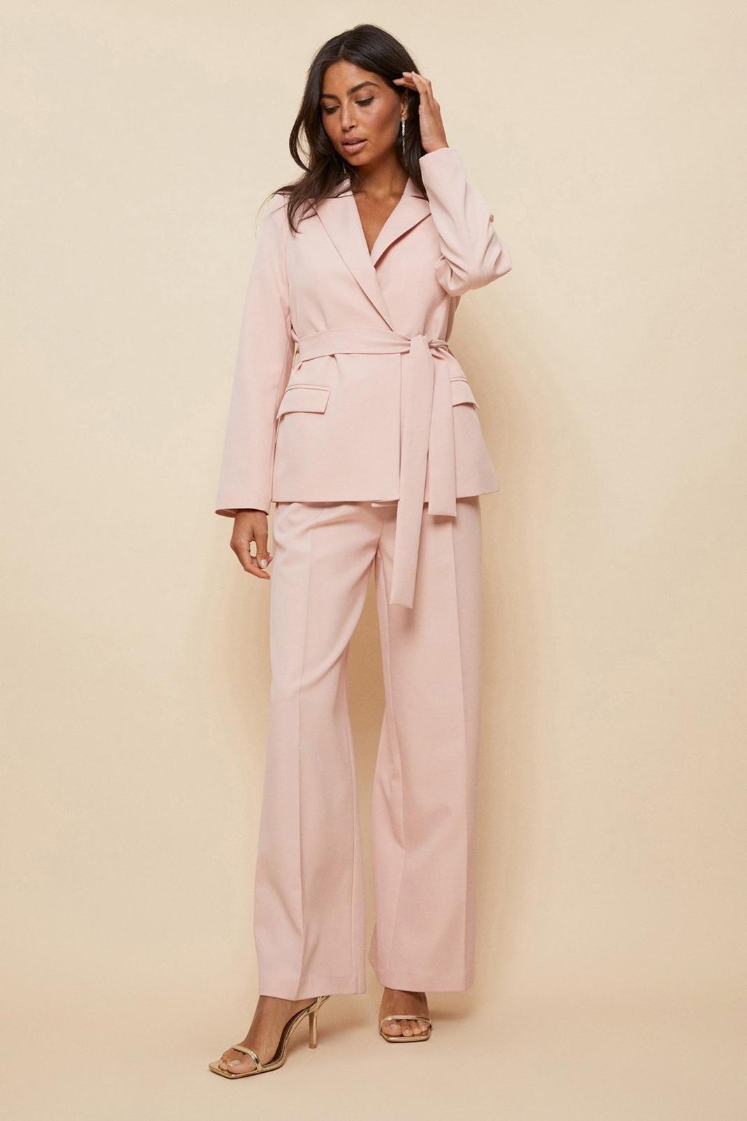 Blush Wide Leg Suit Trousers image number 1