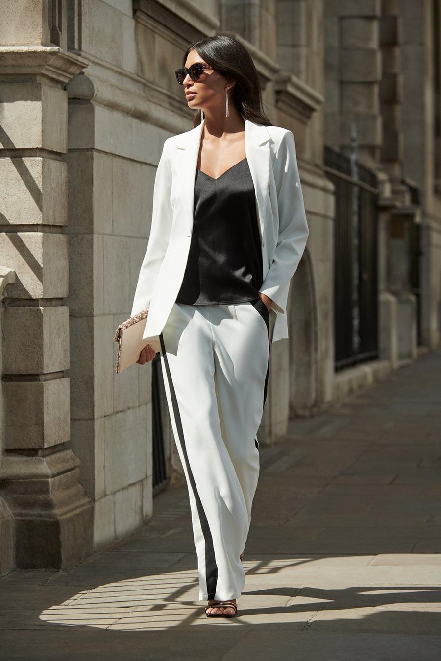 Contrast Side Seam Trousers