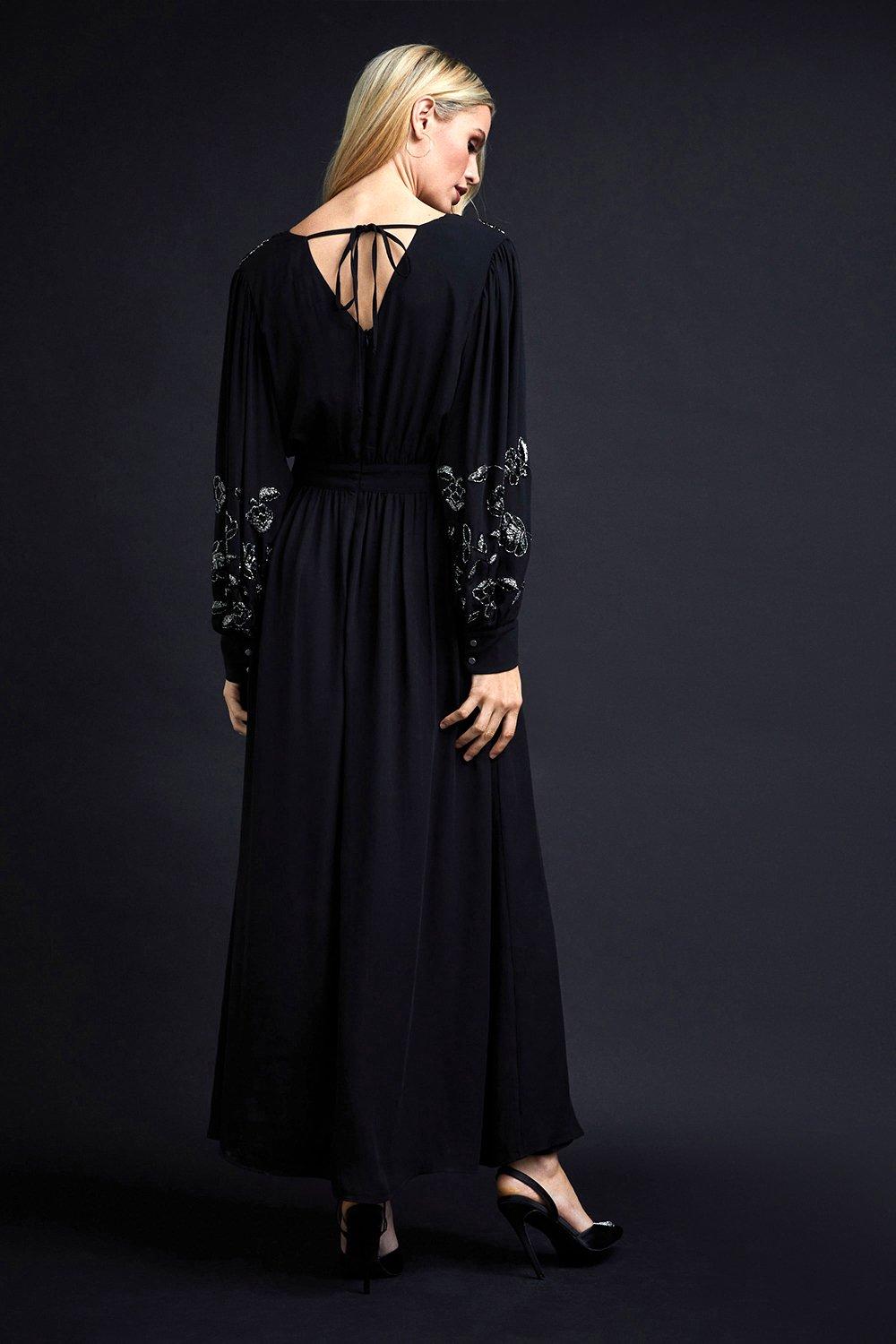 Wallis black outlet maxi dress