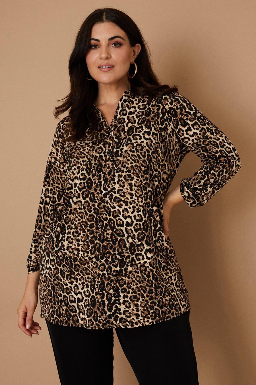 Curve Leopard Jersey Shirt