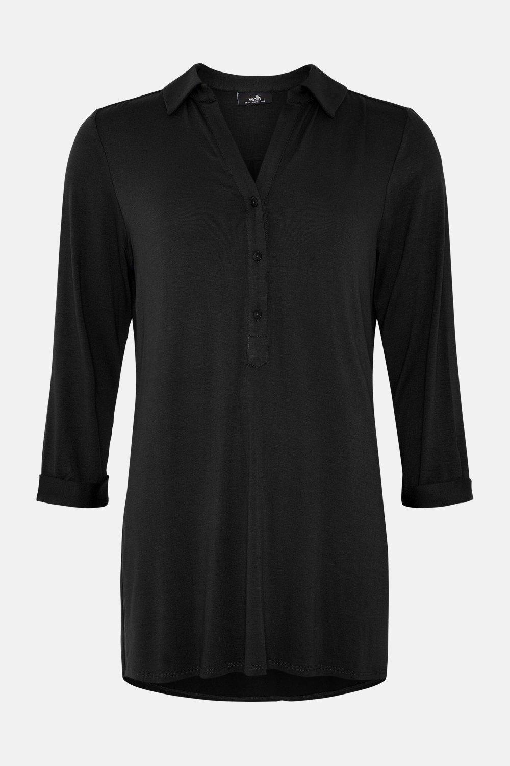 Black shop jersey shirt